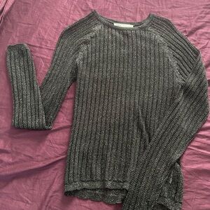 Zara Shimmering Black Knit Top